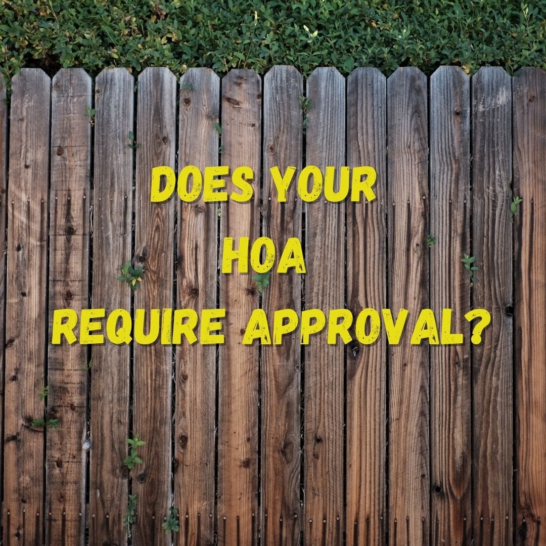 Fence repair in Allen TX HOA Approval