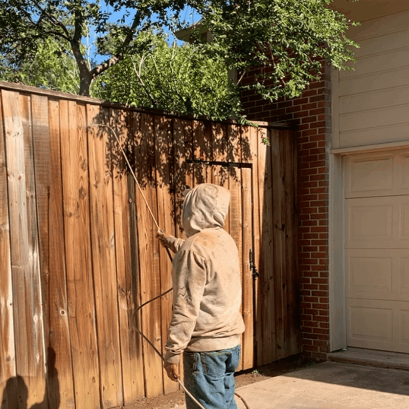 Cedar Fence Maintenance Cleaning 1