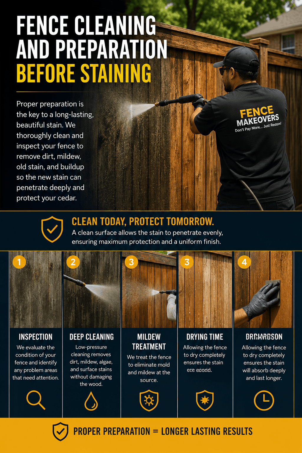 Fence Staining in Richardson TX for Fence Makeovers
