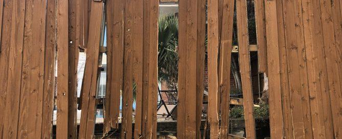 Garbage Truck Hit My Fence