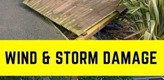 Fence Falls Down - Wind and Storm Damage