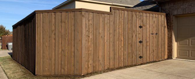 New Fence stained walnut