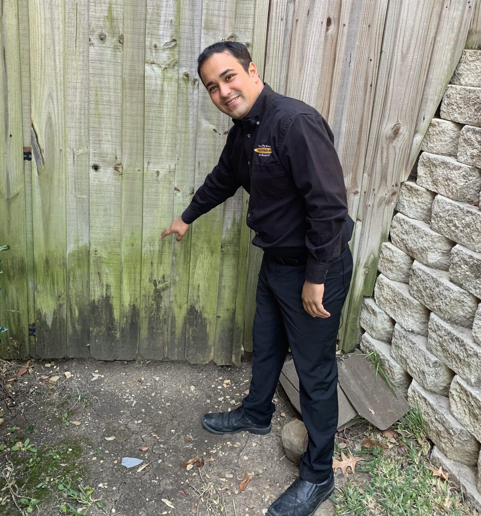 Prep for a fence staining