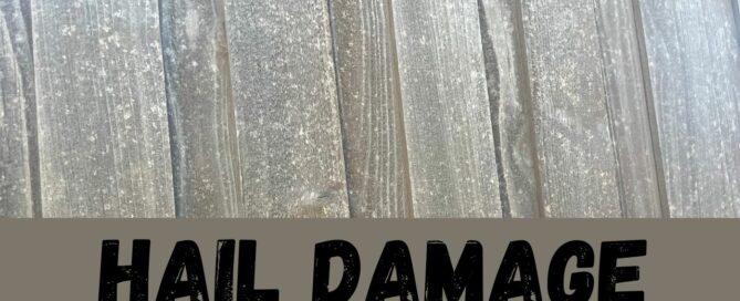 Hail Damage on a wood fence