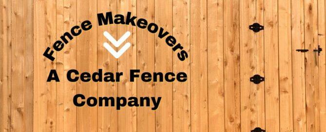 New Cedar Fence Installation