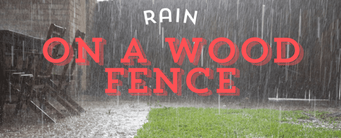 Rain on a wood fences